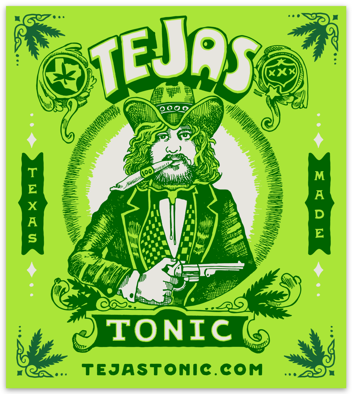 Tejas Hemp Sticker - Green