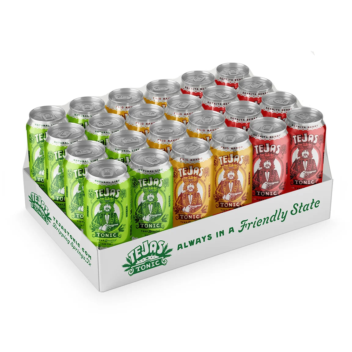 Tonic - 24ct case/16oz 30mg - Mixed Natural Lime/Agarita Berry/Frio Mango