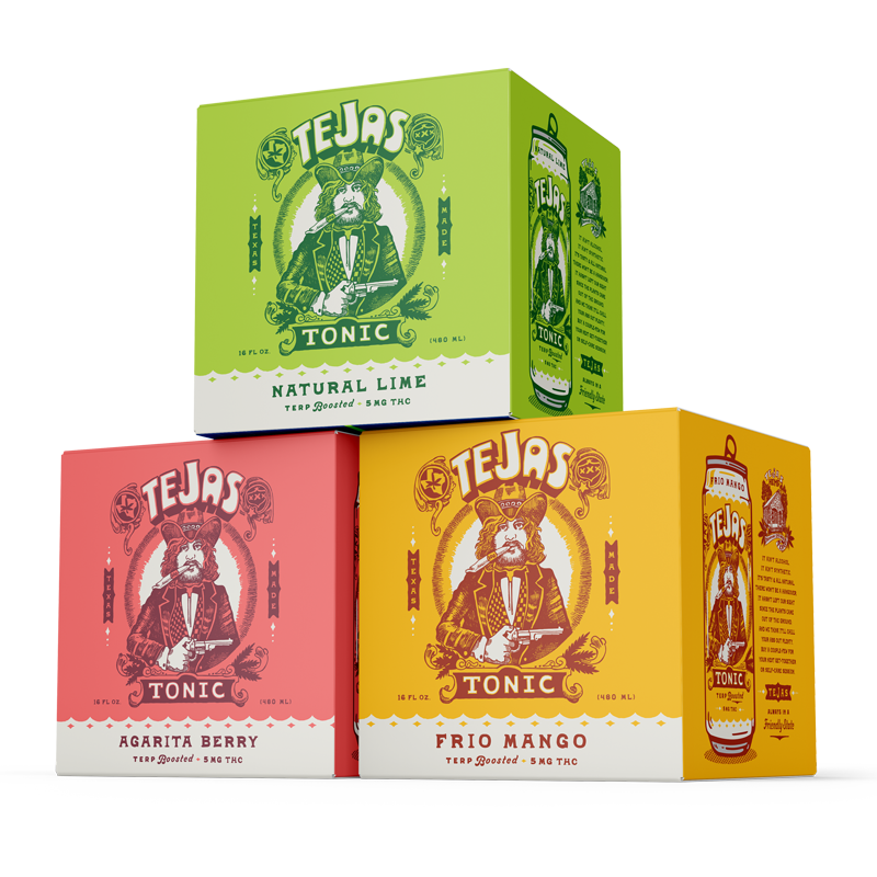 (3) 4pk carton - 16oz - Tonic - Mixed Natural Lime/Agarita Berry/Frio Mango - 1mo subscription