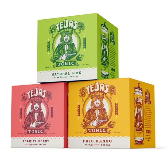 (3) 4pk carton - 16oz - Tonic - Mixed Natural Lime/Agarita Berry/Frio Mango - 1mo subscription